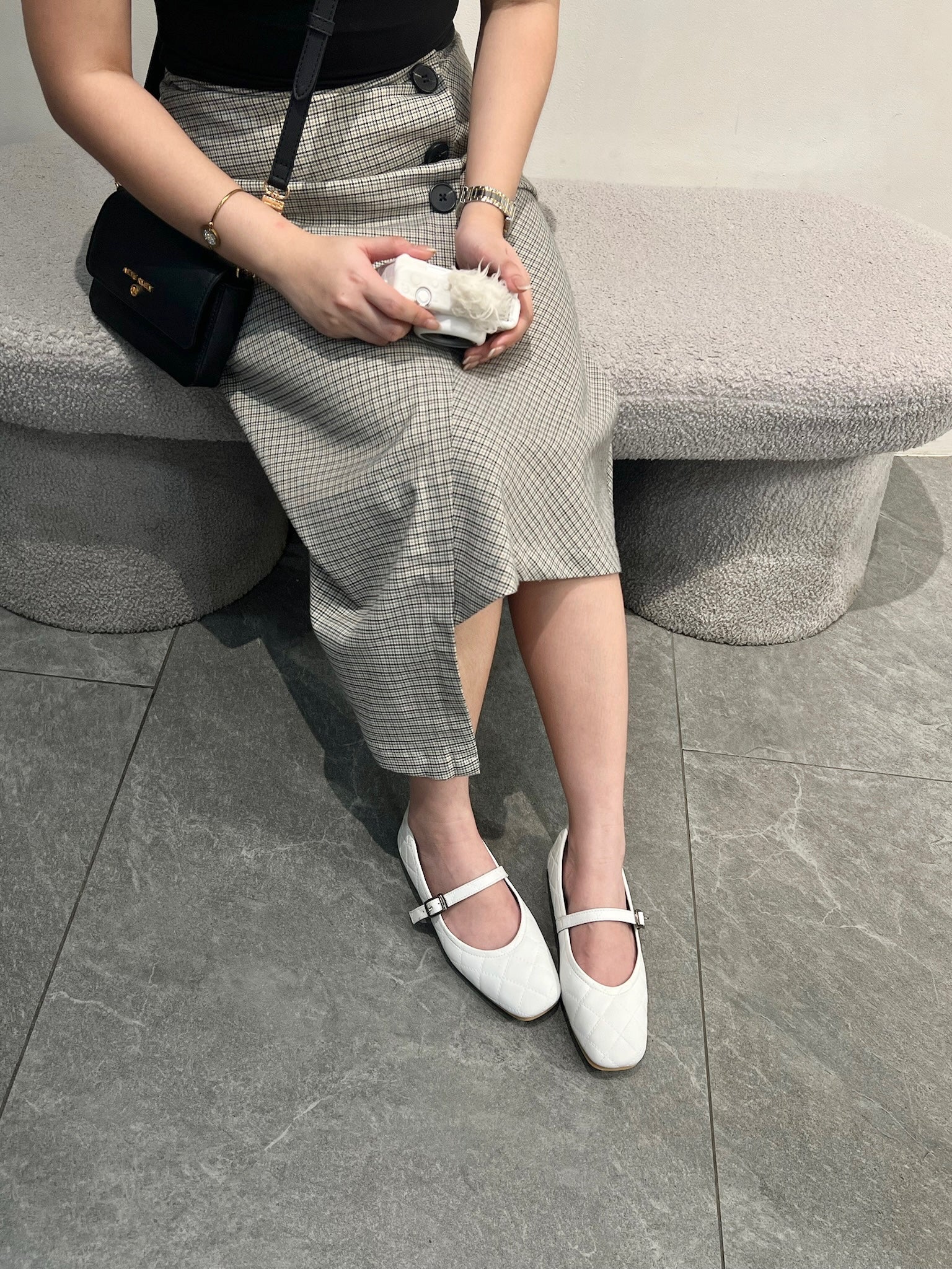 Elle – Quilted Mary Jane Shoes